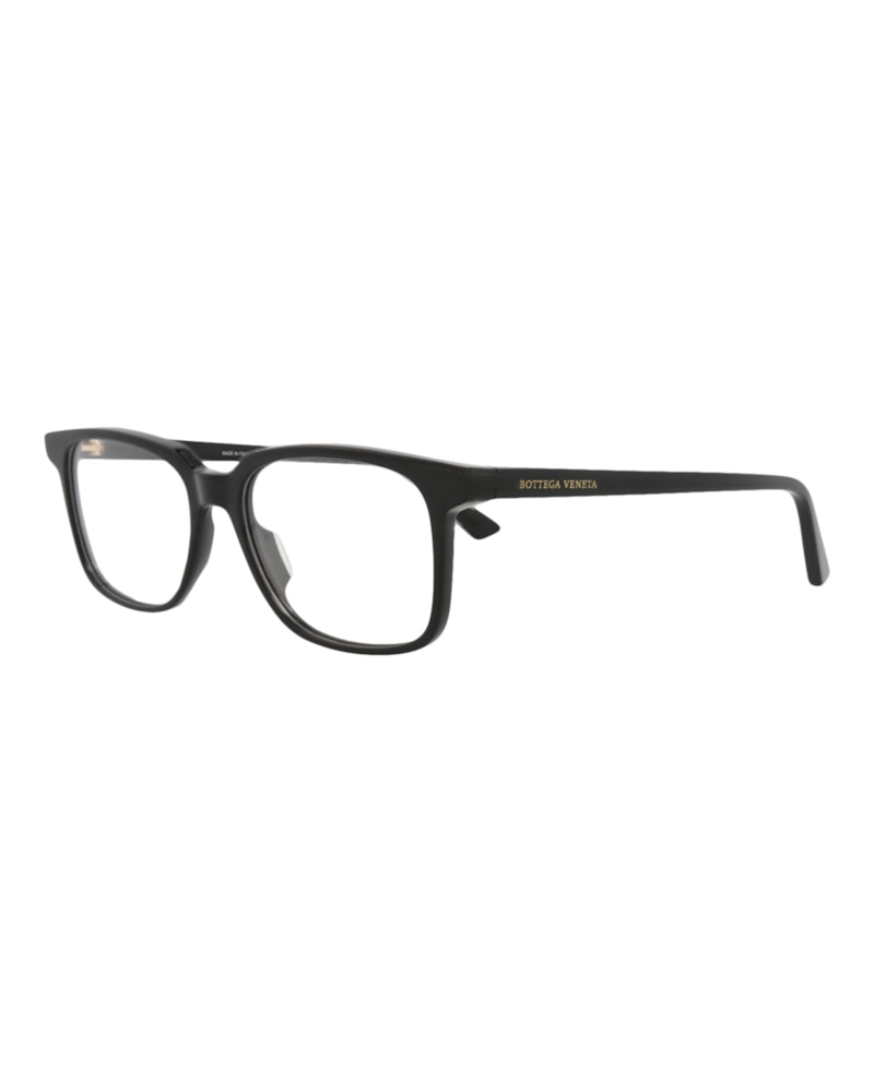 Bottega Veneta Square-Frame Acetate Optical Frames Black Black Transparent (BV1024O-30008301-001)