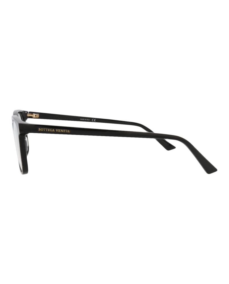 Bottega Veneta Square-Frame Acetate Optical Frames Black Black Transparent (BV1024O-30008301-001)