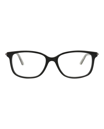 Bottega Veneta Square-Frame Acetate Optical Frames Black Ruthenium Transparent (BV0255O-30008296-001)