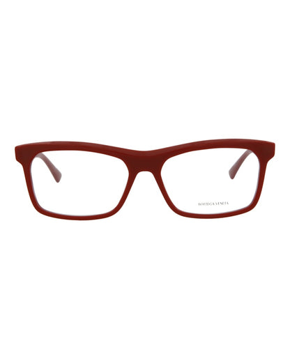 Bottega Veneta Square-Frame Acetate Optical Frames Burgundy Burgundy Transparent (BV1063O-30009034-004)