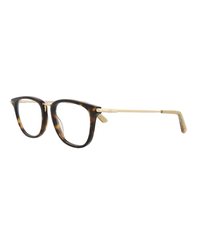 Bottega Veneta Square-Frame Acetate Optical Frames Havana Gold Transparent (BV0256O-30008297-002)