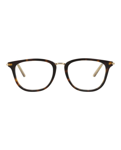 Bottega Veneta Square-Frame Acetate Optical Frames Havana Gold Transparent (BV0256O-30008297-002)