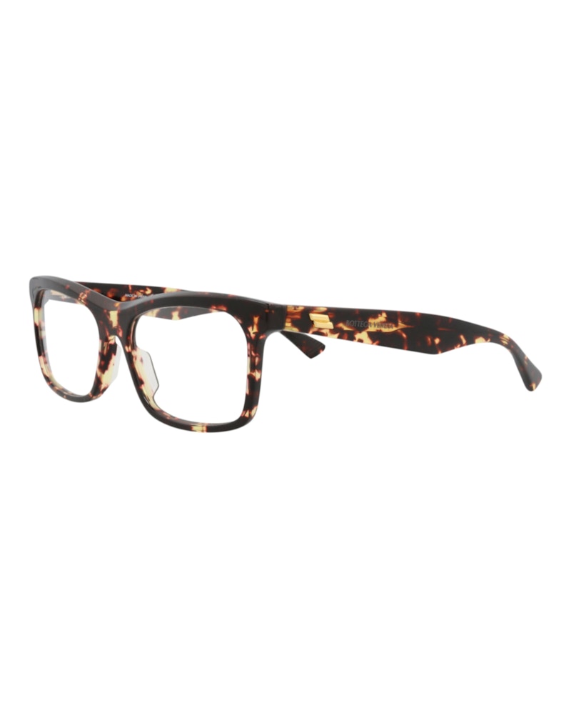 Bottega Veneta Square-Frame Acetate Optical Frames Havana Havana Transparent (BV1063O-30009034-002)
