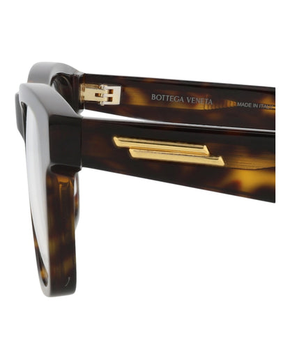Bottega Veneta Square-Frame Acetate Optical Frames Havana Havana Transparent (BV1120O-30011521-002)