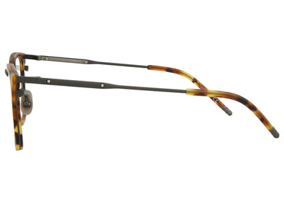Bottega Veneta Square-Frame Acetate Optical Frames Havana/Ruthenium/Transparent (BV0111O-30001153-002)
