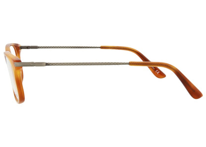 Bottega Veneta Square-Frame Acetate Optical Frames Havana/Silver/Transparent (BV0187O-30002486-003-20109)
