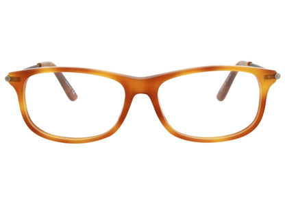 Bottega Veneta Square-Frame Acetate Optical Frames Havana/Silver/Transparent (BV0187O-30002486-003-20109)