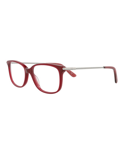 Bottega Veneta Square-Frame Acetate Optical Frames Red Ruthenium Transparent (BV0255O-30008296-004)