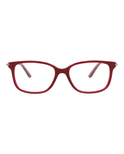 Bottega Veneta Square-Frame Acetate Optical Frames Red Ruthenium Transparent (BV0255O-30008296-004)