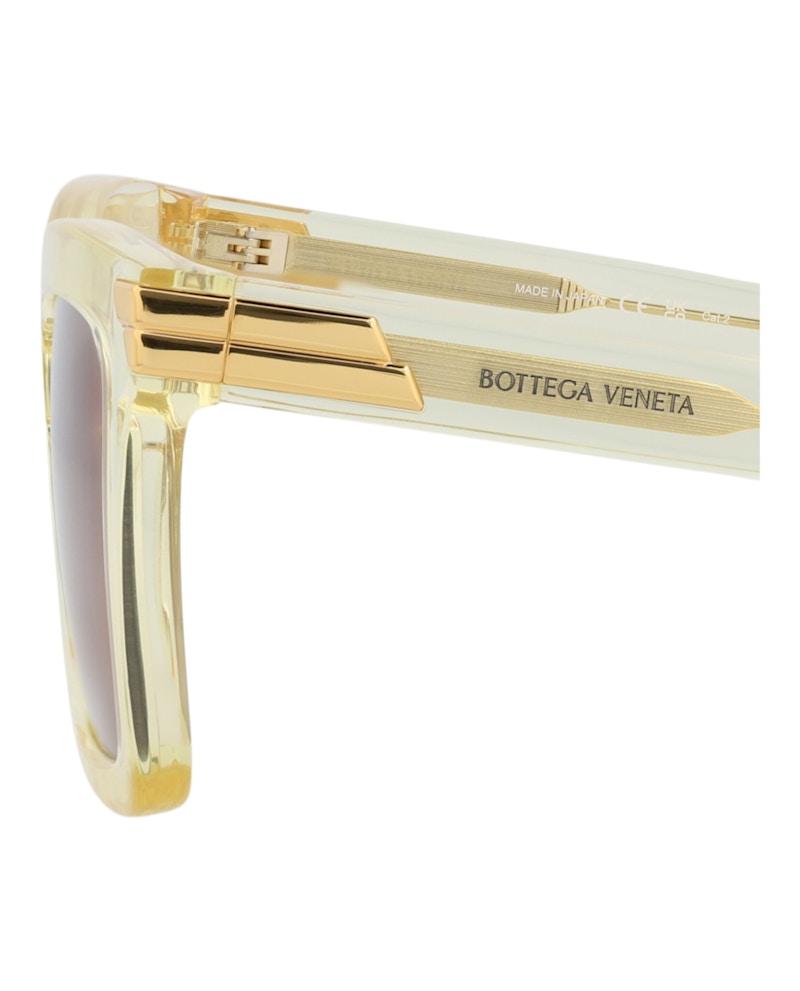 Bottega Veneta Square-Frame Acetate Sunglasses Beige Beige Brown (BV1005S-30008310-005)