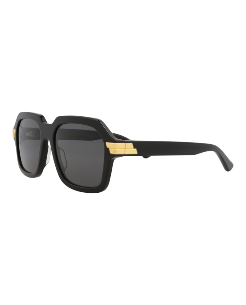 Bottega Veneta Square-Frame Acetate Sunglasses Black Black Grey (BV1123S-30011467-001)