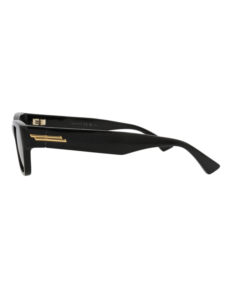 Bottega Veneta Square-Frame Acetate Sunglasses Black Black Grey (BV1143S-30013129-001)