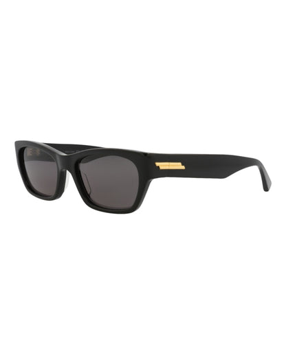 Bottega Veneta Square-Frame Acetate Sunglasses Black Black Grey (BV1143S-30013129-001)