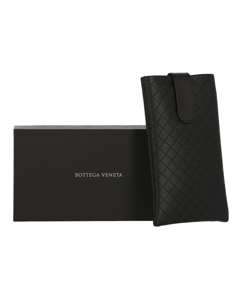 Bottega Veneta Square-Frame Acetate Sunglasses Black/Crystal/Grey (BV0237S-30006511-001)