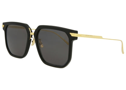 Bottega Veneta Square-Frame Acetate Sunglasses Black/Gold/Grey (BV1083SA-30009178-001)