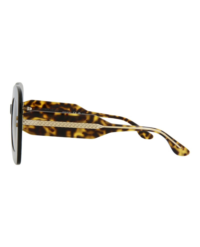 Bottega Veneta Square-Frame Acetate Sunglasses Havana/Crystal/Brown (BV0237S-30006511-002)
