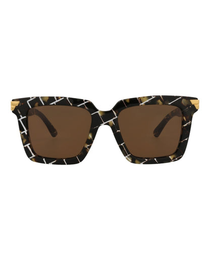 Bottega Veneta Square-Frame Acetate Sunglasses Havana Havana Brown (BV1005SA-30008864-002)