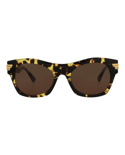 Bottega Veneta Square-Frame Acetate Sunglasses Havana Havana Brown (BV1103S-30011003-002)