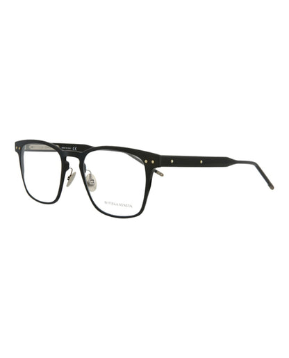 Bottega Veneta Square-Frame Alluminium Optical Frames Black Black Transparent (BV0181O-30002477-001)