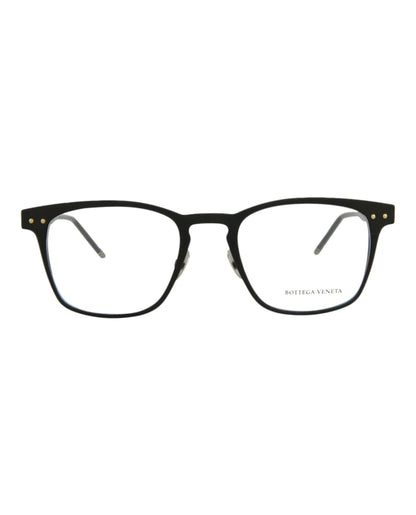 Bottega Veneta Square-Frame Alluminium Optical Frames Black Black Transparent (BV0181O-30002477-001)