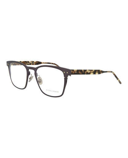 Bottega Veneta Square-Frame Alluminium Optical Frames Blue Avana Transparent (BV0181O-30002477-003)