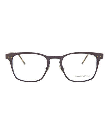 Bottega Veneta Square-Frame Alluminium Optical Frames Blue Avana Transparent (BV0181O-30002477-003)