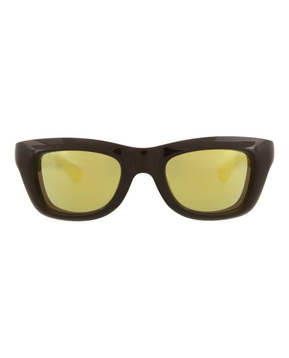 Bottega Veneta Square-Frame Injection Sunglasses Brown Brown Gold (BV1183S-30013672-002)