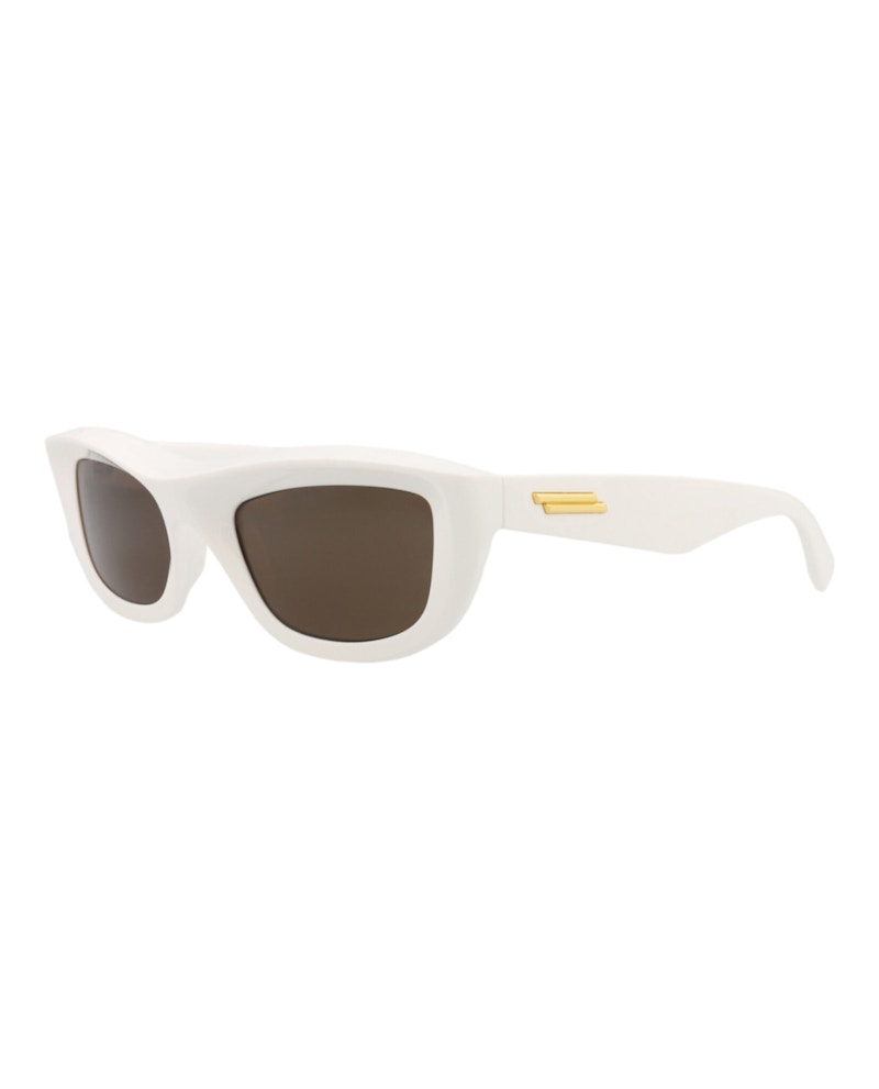 Bottega Veneta Square-Frame Injection Sunglasses Ivory Ivory Brown (BV1326S-30015719-004)