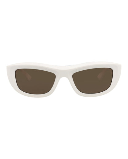 Bottega Veneta Square-Frame Injection Sunglasses Ivory Ivory Brown (BV1326S-30015719-004)