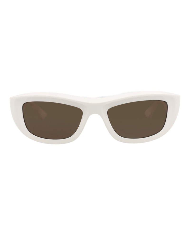 Bottega Veneta Square-Frame Injection Sunglasses Ivory Ivory Brown (BV1326S-30015719-004)