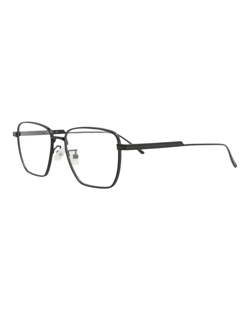 Bottega Veneta Square-Frame Metal Optical Frames Black Black Transparent (BV1015O-30008307-001)