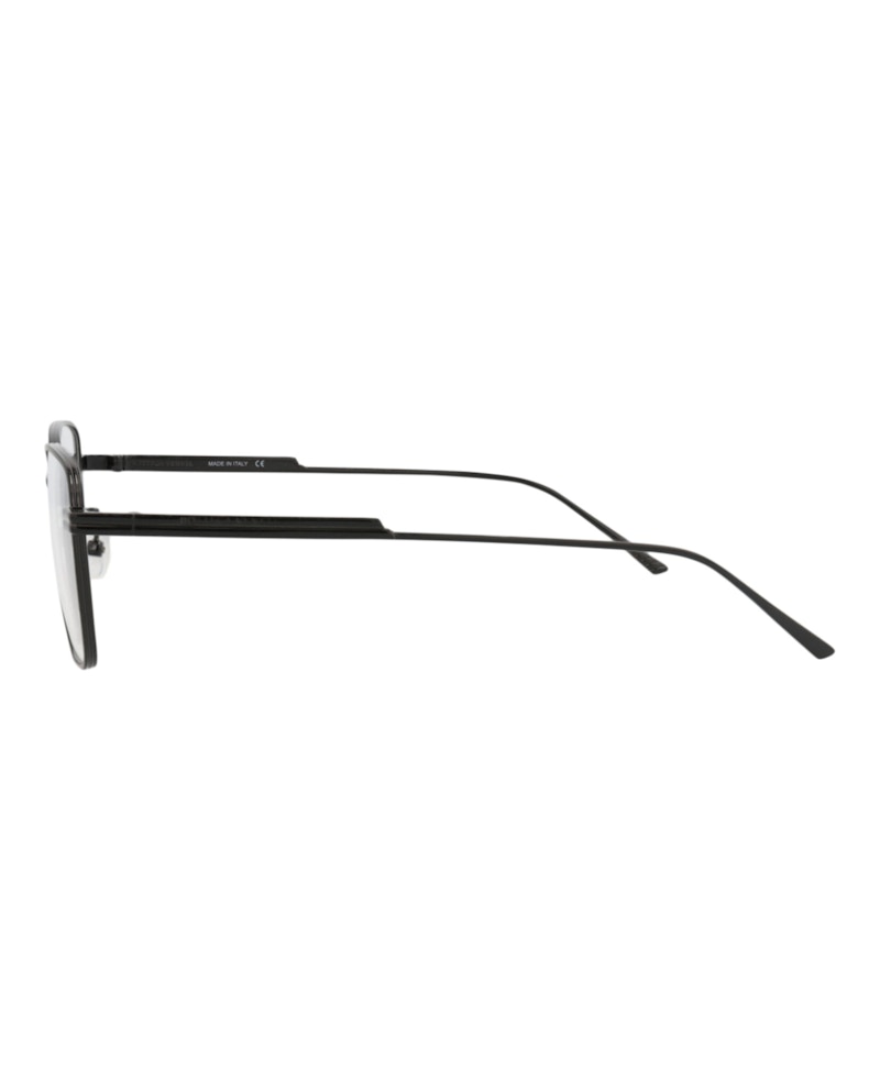 Bottega Veneta Square-Frame Metal Optical Frames Black Black Transparent (BV1015O-30008307-001)