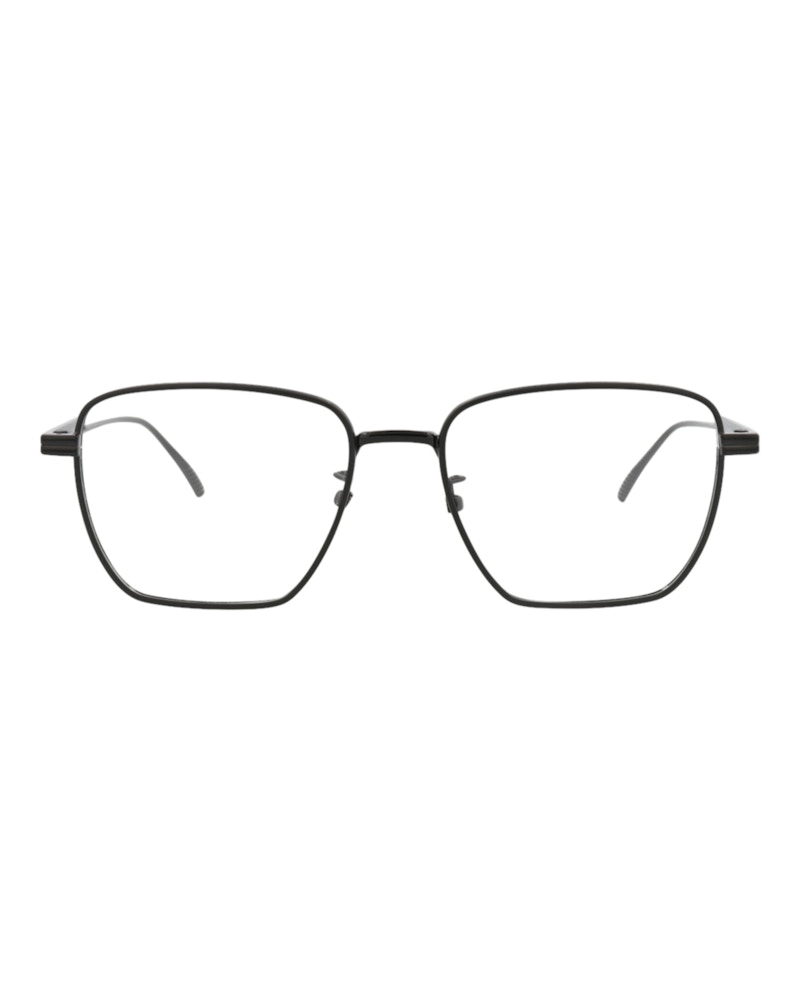 Bottega Veneta Square-Frame Metal Optical Frames Black Black Transparent (BV1015O-30008307-001)