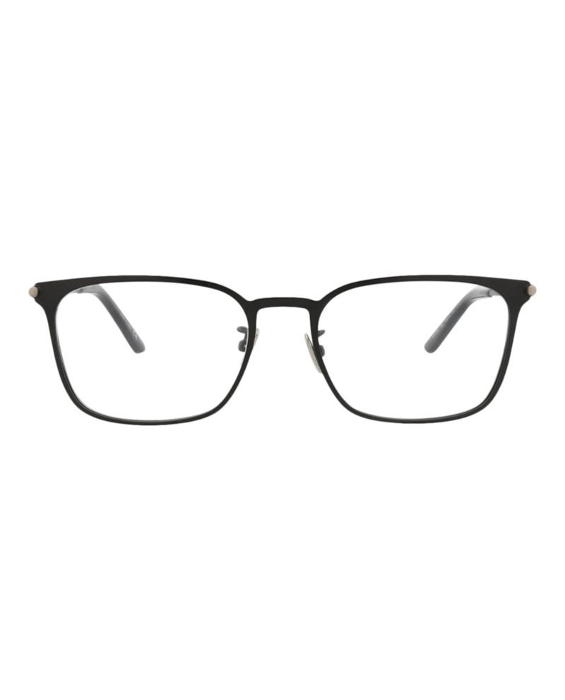 Bottega Veneta Square-Frame Metal Optical Frames Black Silver Transparent (BV0233O-30007213-001)
