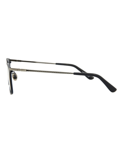 Bottega Veneta Square-Frame Metal Optical Frames Blue Silver Transparent (BV0233O-30007213-003)