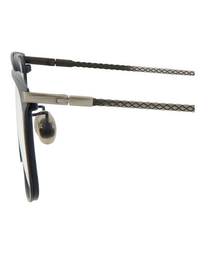 Bottega Veneta Square-Frame Metal Optical Frames Blue Silver Transparent (BV0233O-30007213-003)