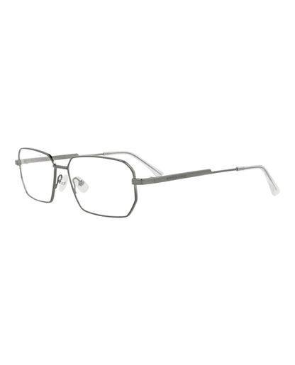 Bottega Veneta Square-Frame Metal Optical Frames Ruthenium Ruthenium Transparent (BV1073O-30009025-001)
