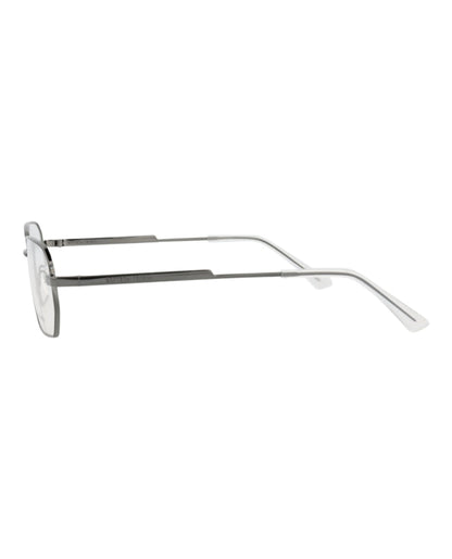 Bottega Veneta Square-Frame Metal Optical Frames Ruthenium Ruthenium Transparent (BV1073O-30009025-001)