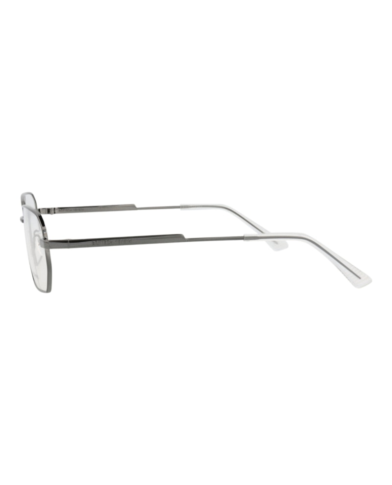 Bottega Veneta Square-Frame Metal Optical Frames Ruthenium Ruthenium Transparent (BV1073O-30009025-001)