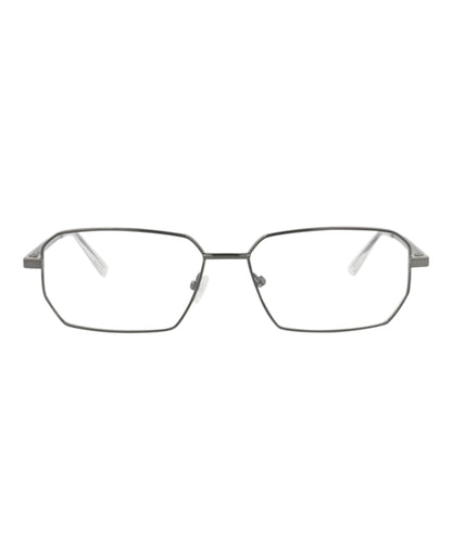 Bottega Veneta Square-Frame Metal Optical Frames Ruthenium Ruthenium Transparent (BV1073O-30009025-001)