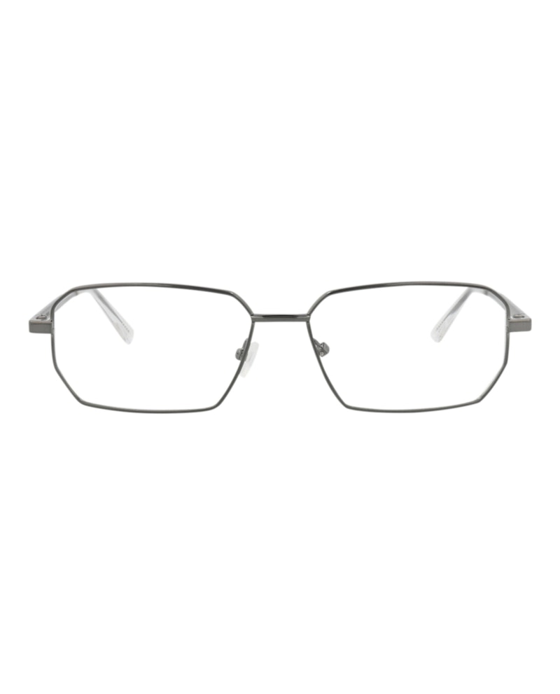 Bottega Veneta Square-Frame Metal Optical Frames Ruthenium Ruthenium Transparent (BV1073O-30009025-001)