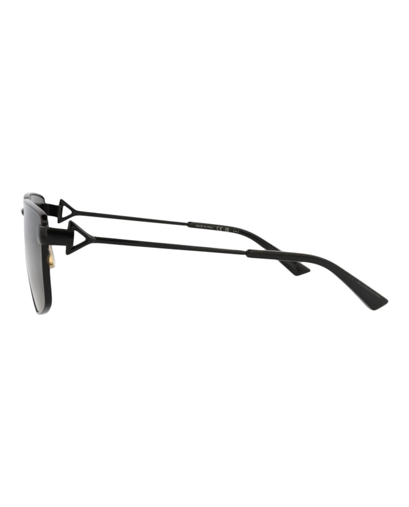 Bottega Veneta Square-Frame Metal Sunglasses Black Black Grey (BV1223S-30014273-001)