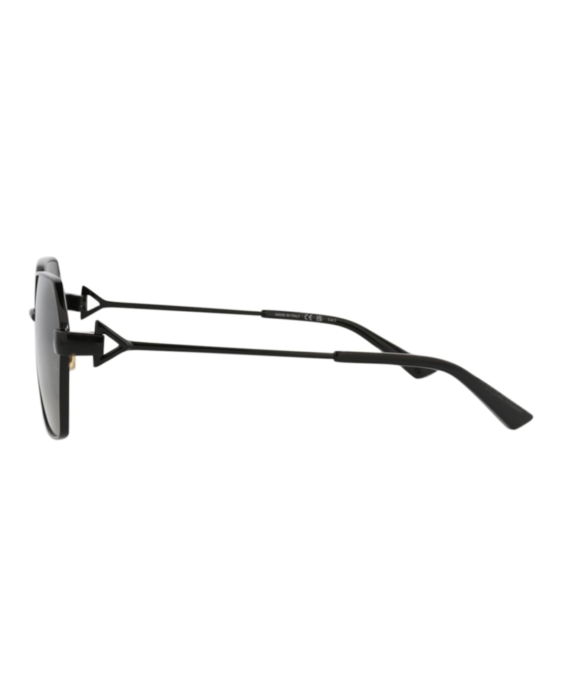 Bottega Veneta Square-Frame Metal Sunglasses Black Black Grey (BV1224S-30014275-001)