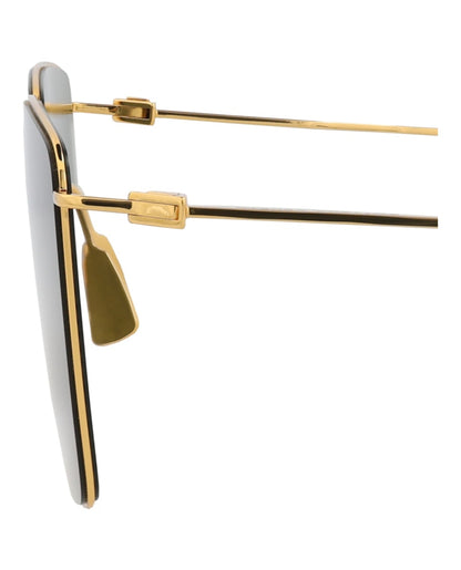 Bottega Veneta Square-Frame Metal Sunglasses Gold Gold Green (BV1267S-30014575-004)