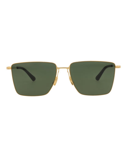 Bottega Veneta Square-Frame Metal Sunglasses Gold Gold Green (BV1267S-30014575-004)