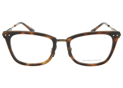 Bottega Veneta Square-Frame Optical Frames Shiny Medium Havana (BV0065O-30000537-006)