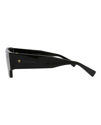 Bottega Veneta Square-Frame Recycled Acetate Sunglasses Black Black Grey (BV1285S-30015216-001)