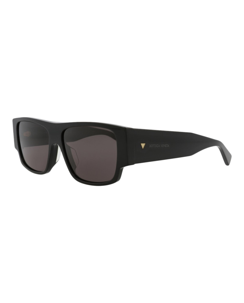 Bottega Veneta Square-Frame Recycled Acetate Sunglasses Black Black Grey (BV1286S-30015218-001)