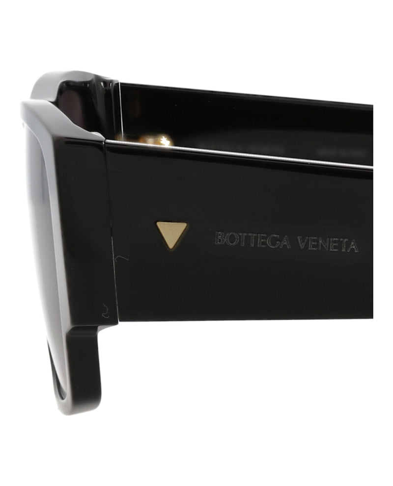 Bottega Veneta Square-Frame Recycled Acetate Sunglasses Black Black Grey (BV1286S-30015218-001)