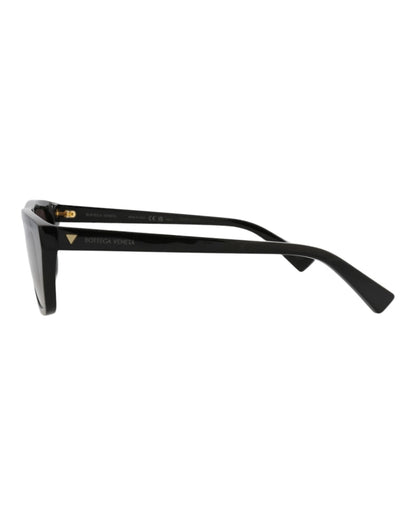 Bottega Veneta Square-Frame Recycled Acetate Sunglasses Black Black Grey (BV1291S-30015222-001)